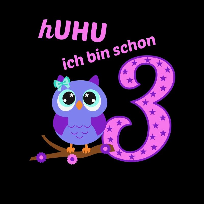 3.Geburtstag Geschenk Mädchen Eule Ich Bin schon 3