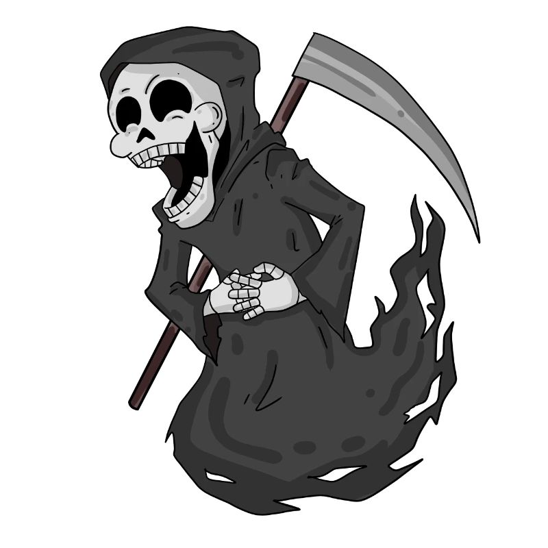 Grim Reaper laughs funny