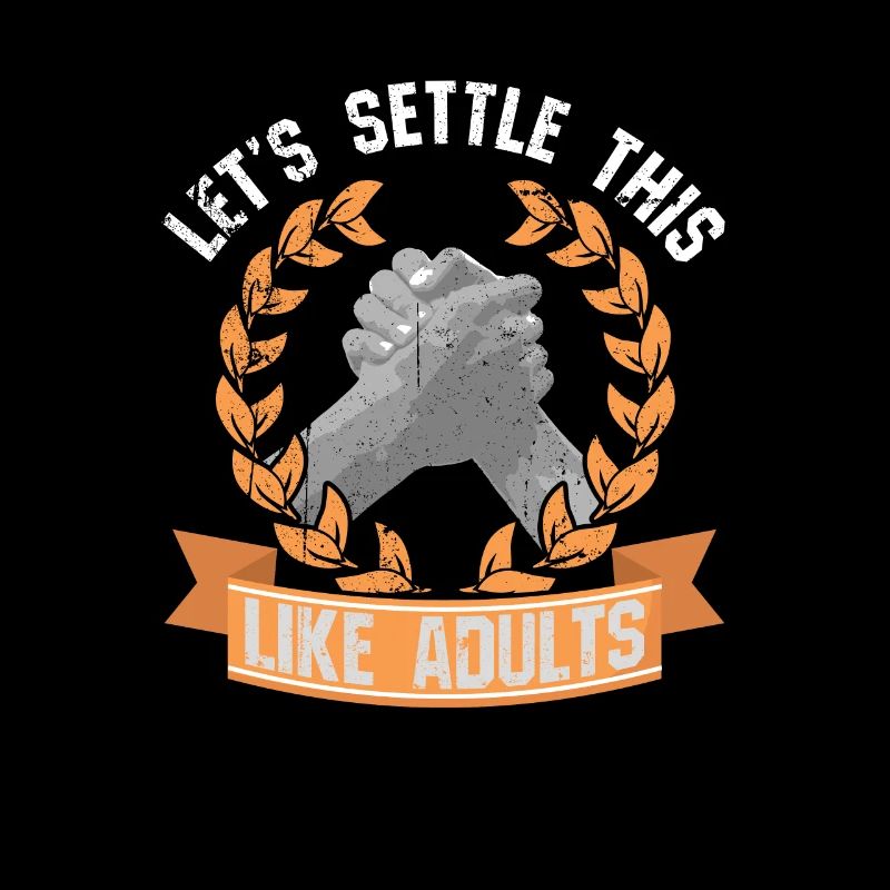 Conception drôle de bras de fer pour les hommes - Let's Set Up
