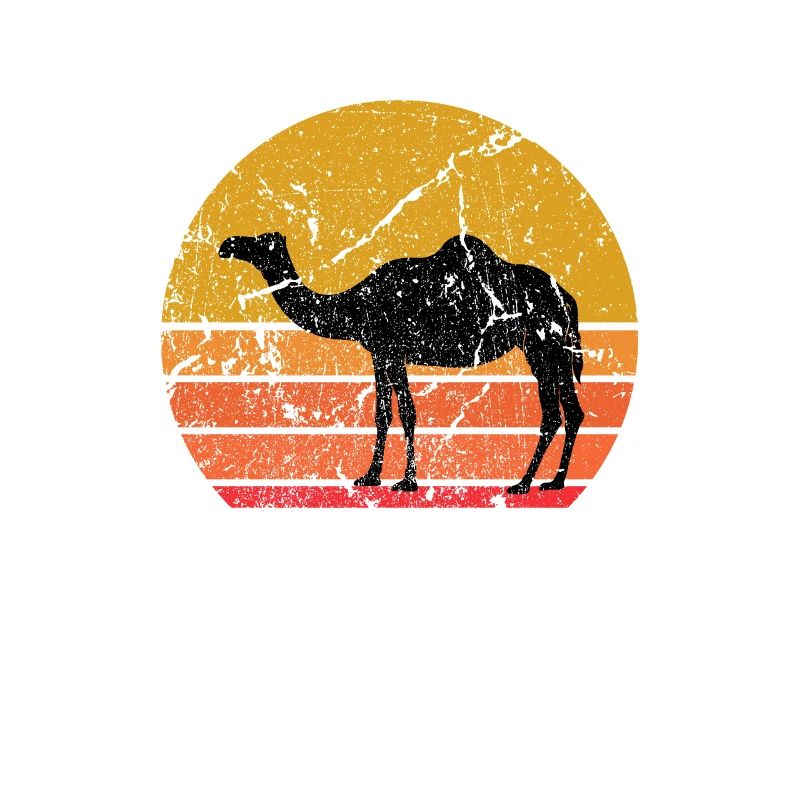 Retro Sun Camel Dromedary Gift