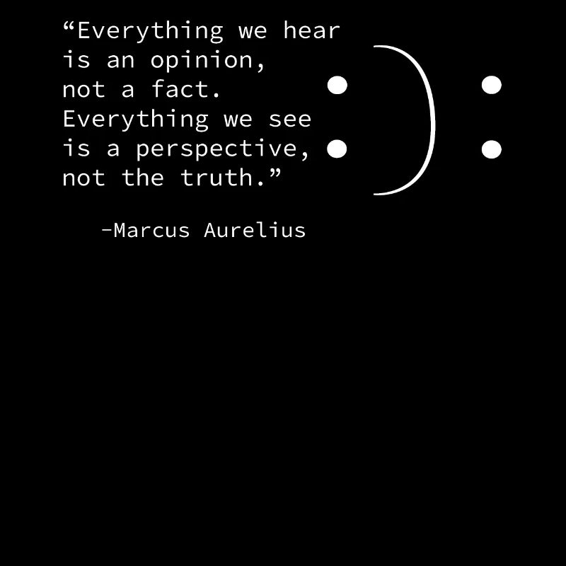 Citation de Marcus Aurelius, point de vue, perspective