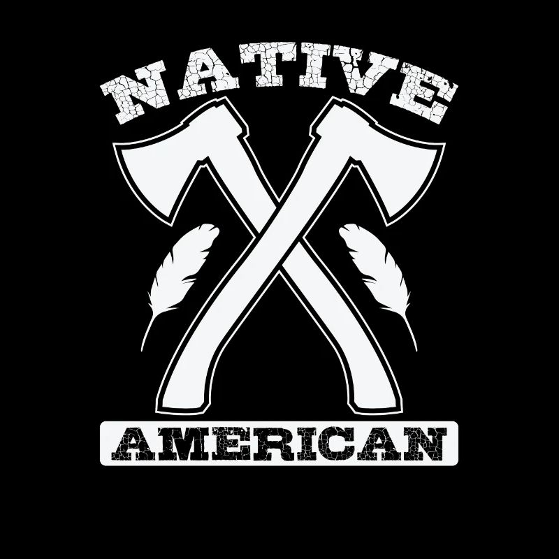Native American Axe and Feathers