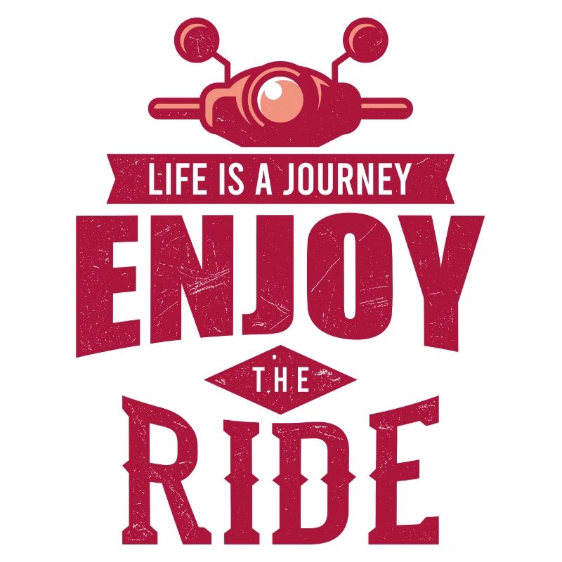 ENJOY THE RIDE Roller Geschenk Moped Rollerfahrer