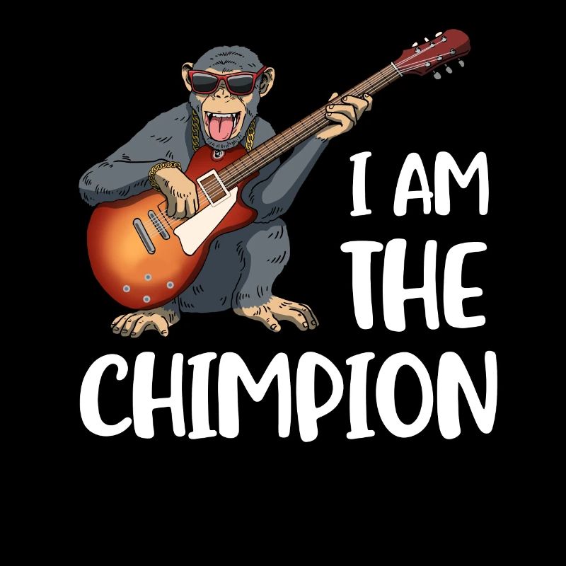 Monkey Playing Guitar Affe Geschenk
