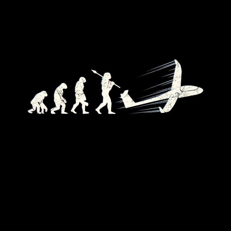 Segelflugzeug Pilot Evolution Affe Mensch