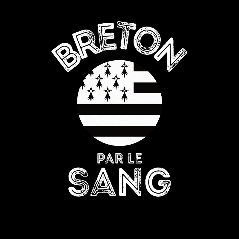 Breton par le sang avec drapeau de la Bretagne