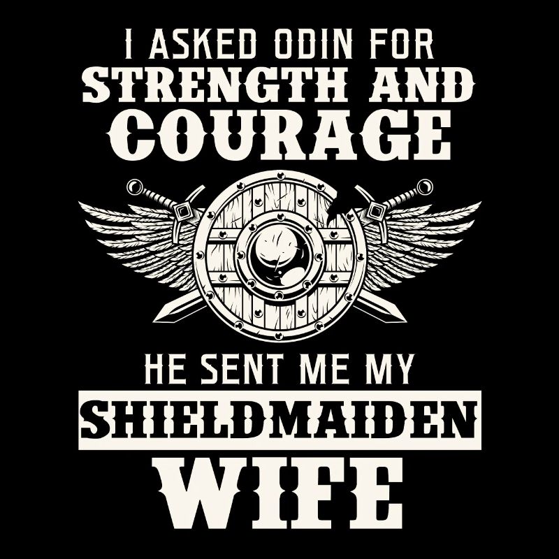 Ehefrau Schild Stärke Courage