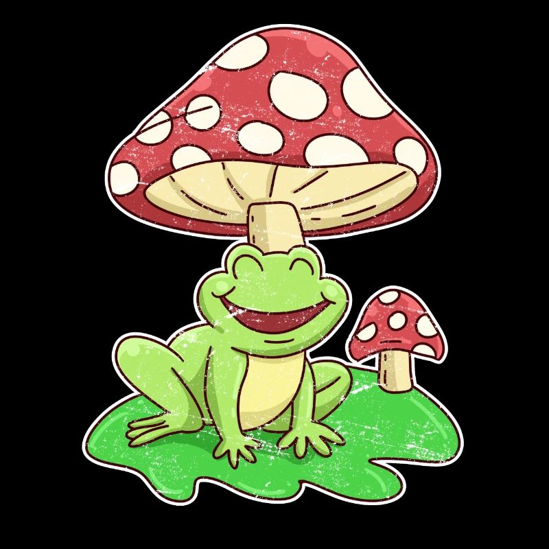 Frog and toadstool Cottagecore Aesthetic
