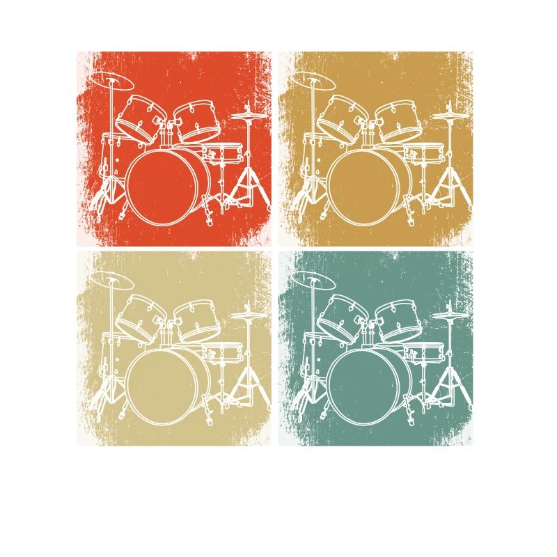 Illustration de conception de batterie rétro Batteur
