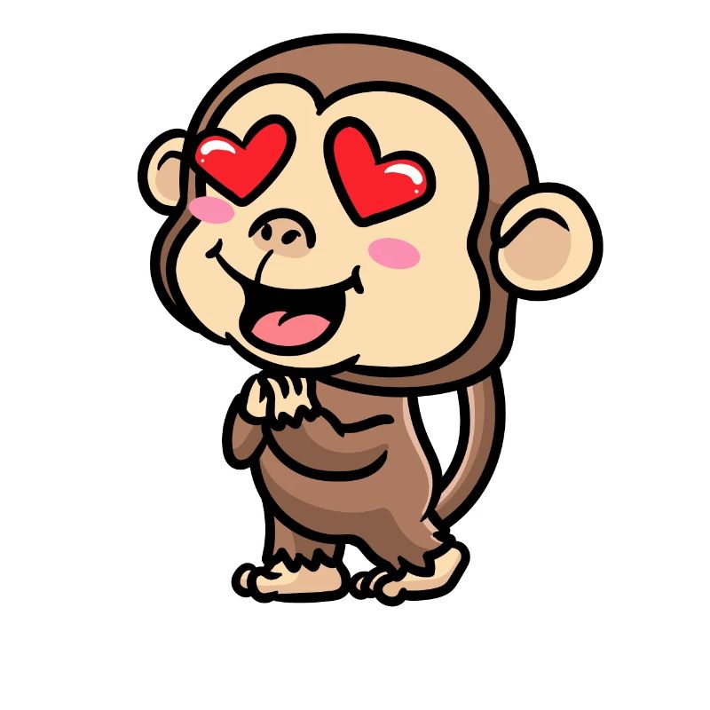 Émoticône de singe Emotion Monkey Lover