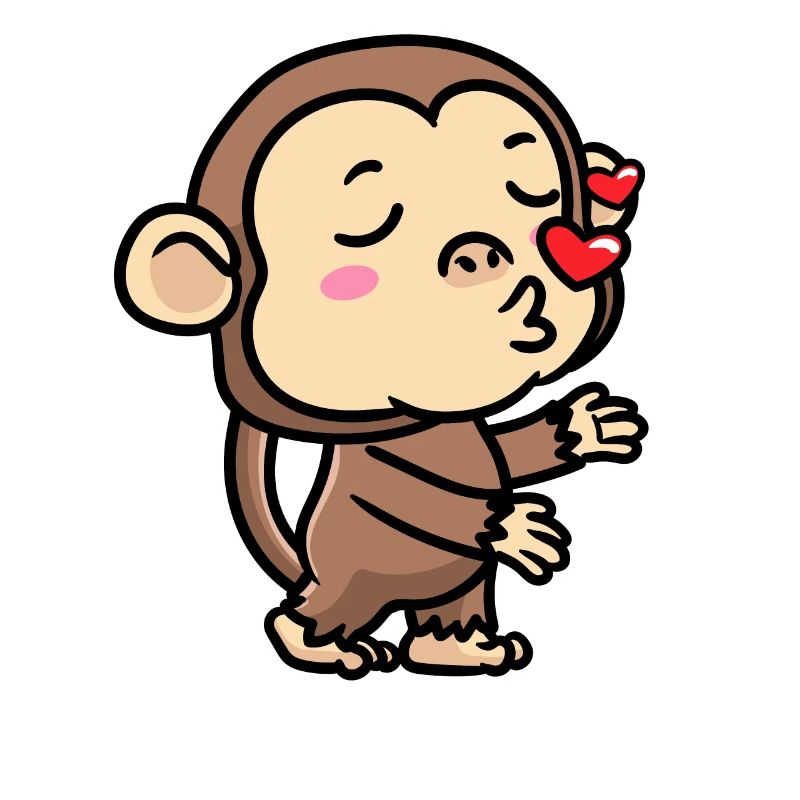 Émoticône de singe Emotion Monkey Lover