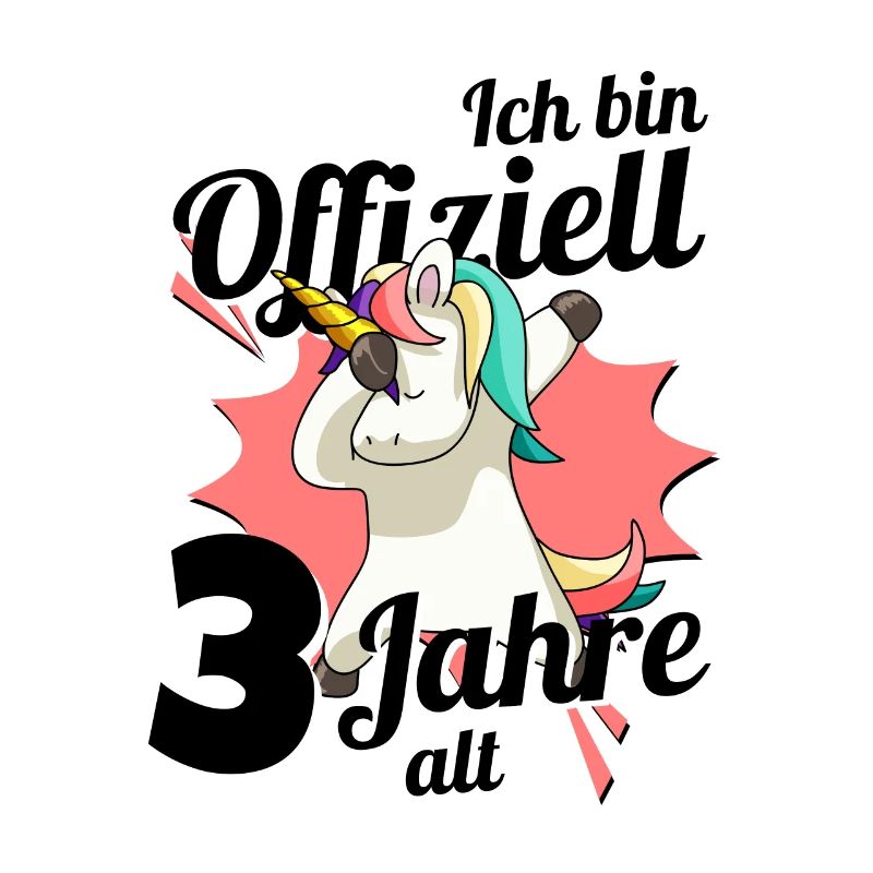 3. Geburtstag Dabbendes Einhorn Kindergeburtstag
