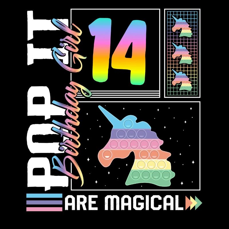 14. Geburtstag Mädchen Einhorn süßes Tee, Pop Geburtstag