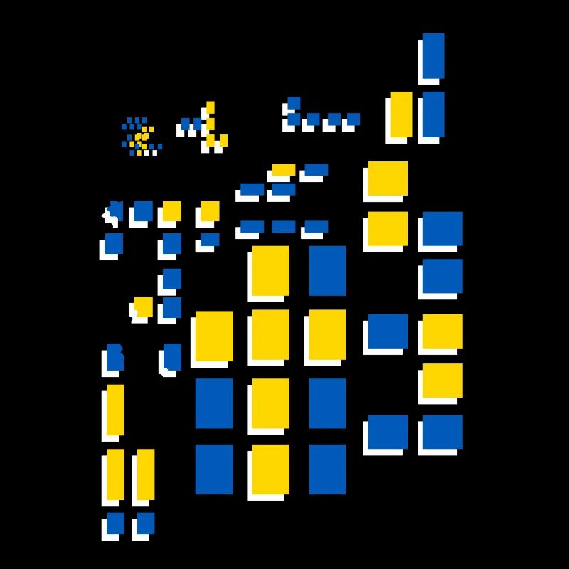 Abstakte Art Pixel Image Ukraine Couleurs