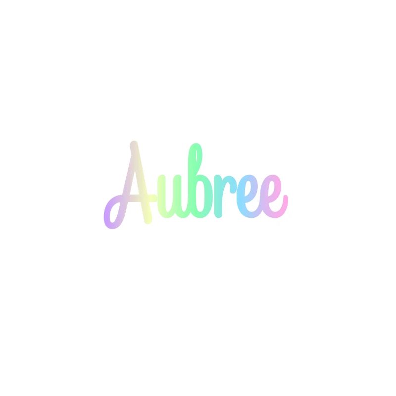 AUBREE Rainbow Minimalist Cursive