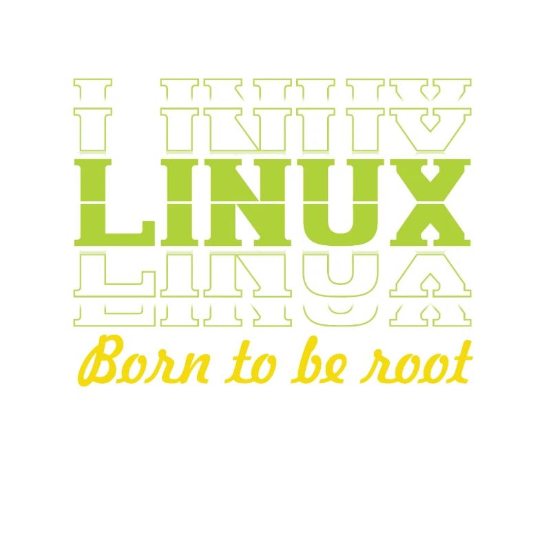 Linux Retro Vintage né pour être root pour les nerds