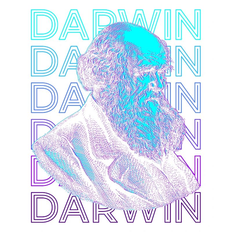 Charles Darwin Evolutionstheorie Retro Geschenk