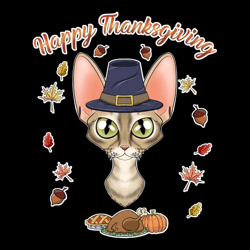 Devon Rex Cat Lover I Joyeux Thanksgiving