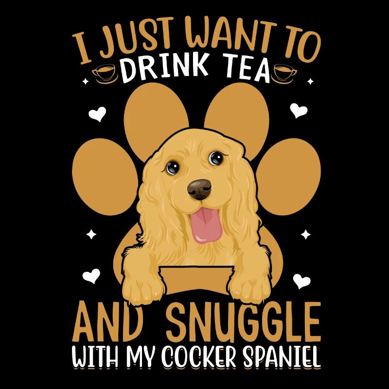 Tee Trinken Und Kuscheln Mit Cocker Spaniel
