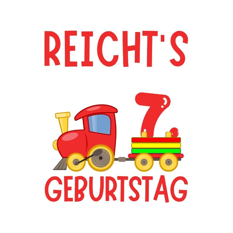 7. Geburtstag Geburtstagsgeschenk mit Eisenbahn