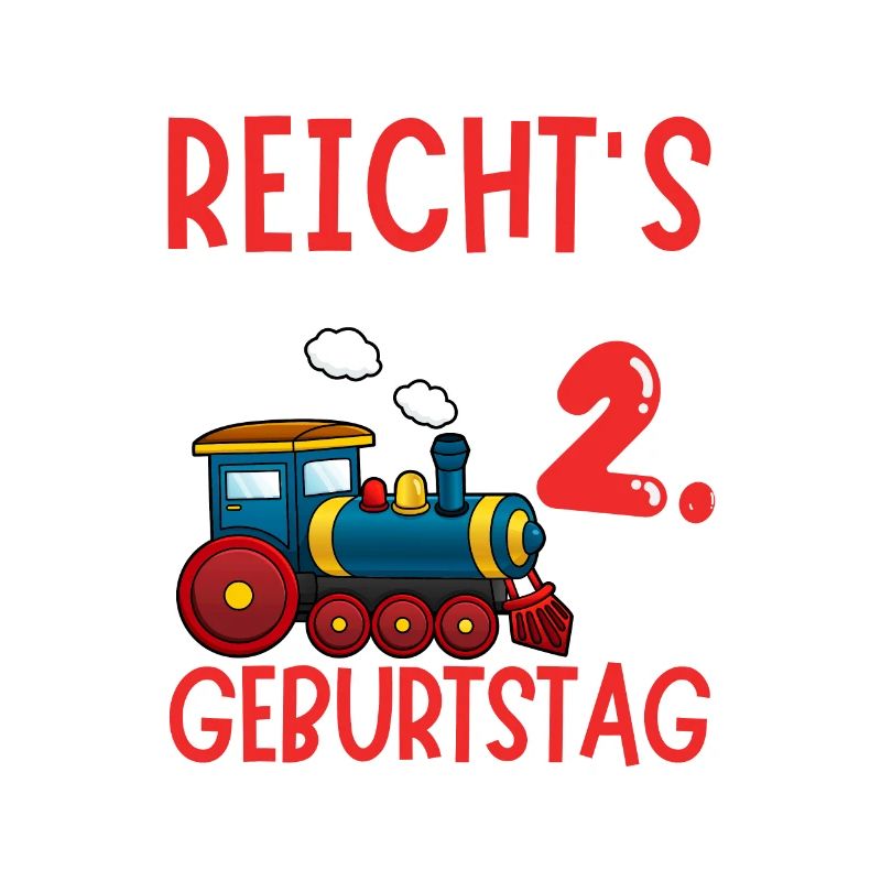2. Geburtstag Geburtstagsgeschenk mit Eisenbahn