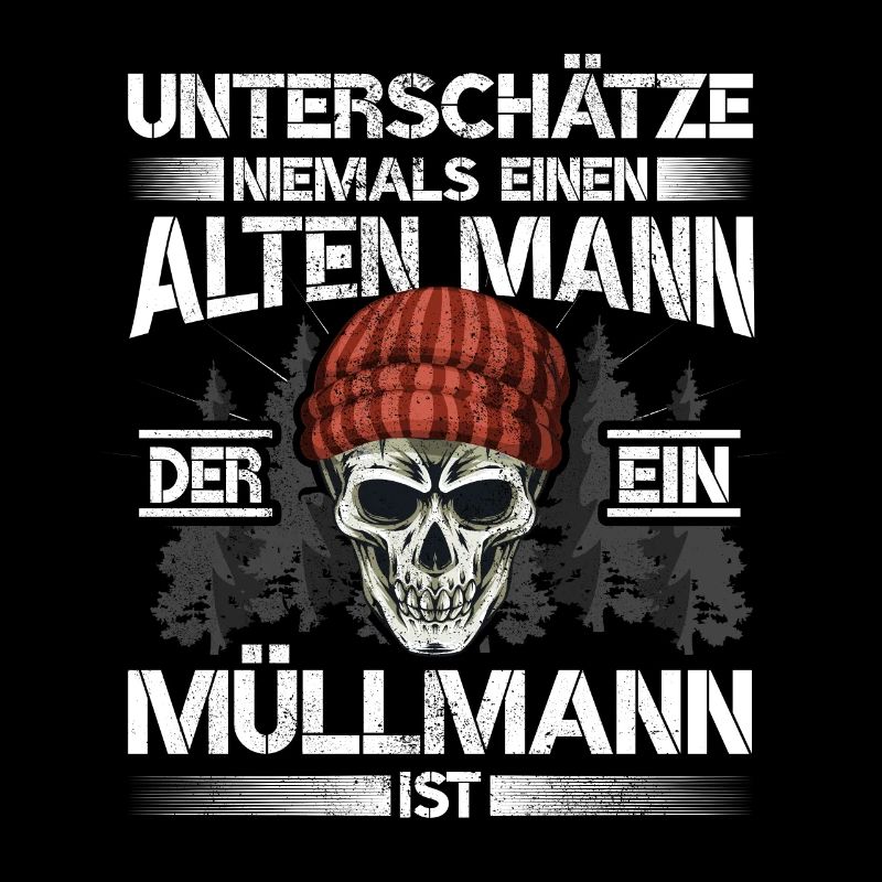 Müllmann Alter mann Müllwerker