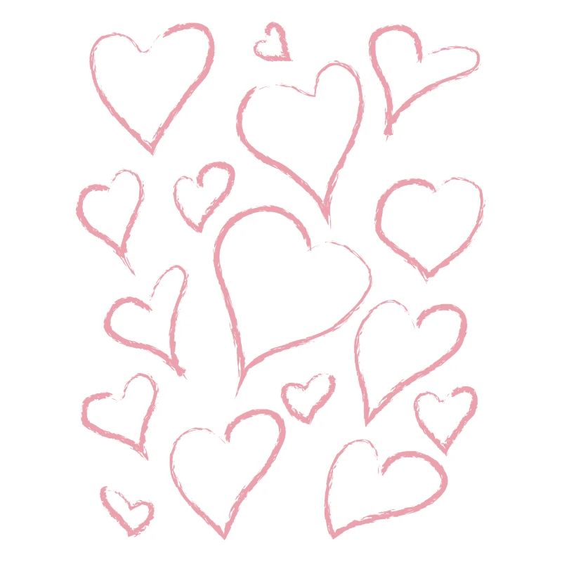 Danish Pastel Aesthetics Abstract Heart Pattern