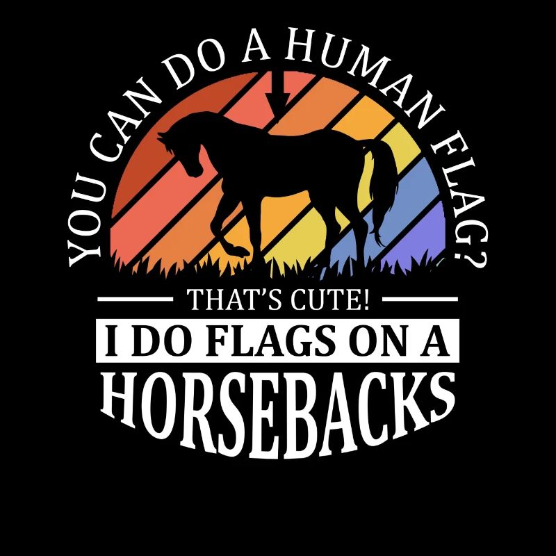 Voûter je fais des drapeaux à cheval