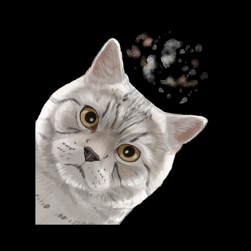 Neugierige Spotted Britisch Kurzhaar Katze
