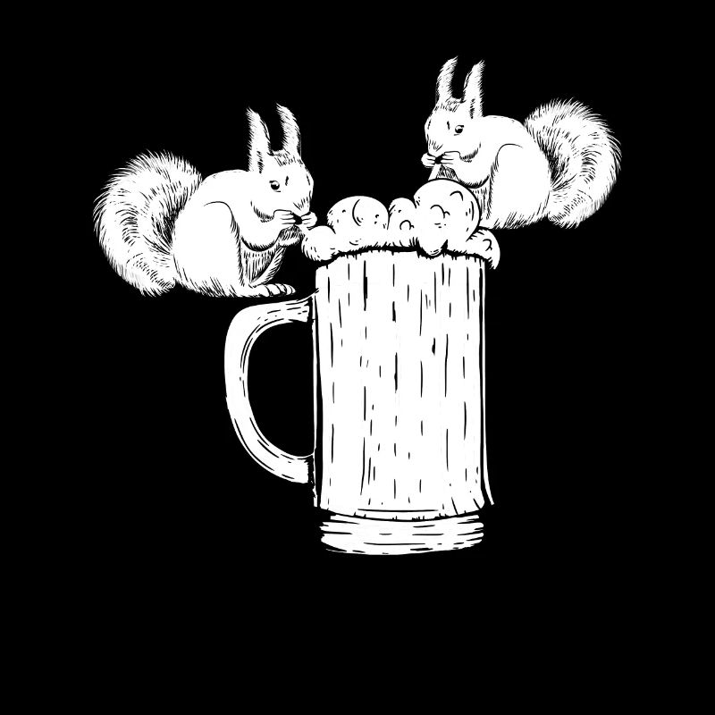 Eichhörnchen Bier Lustiges Eichhörnchen trinkt