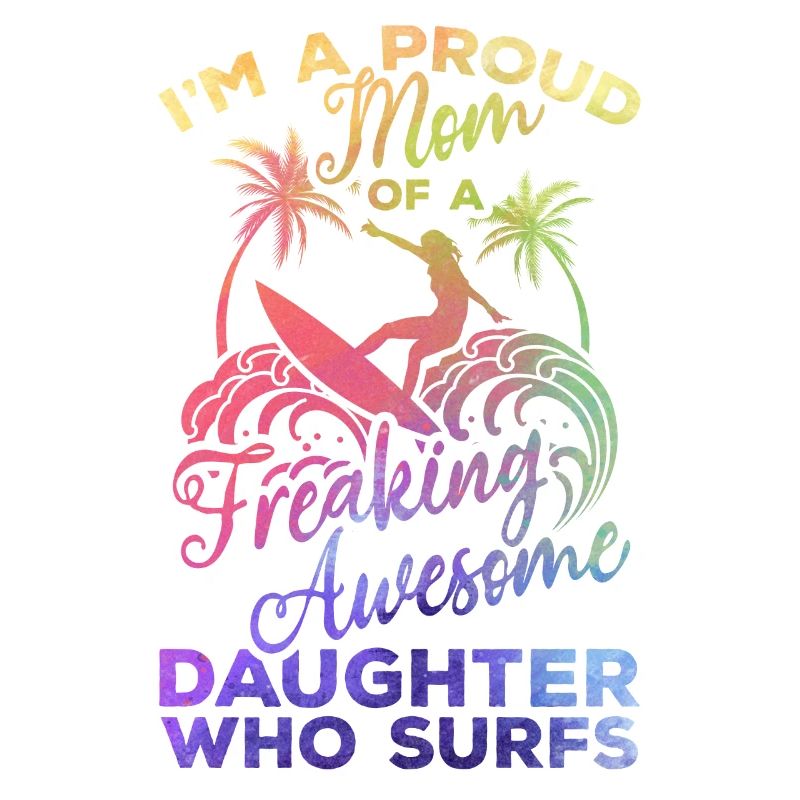 Surfer stolze Mutter einer verdammt tollen