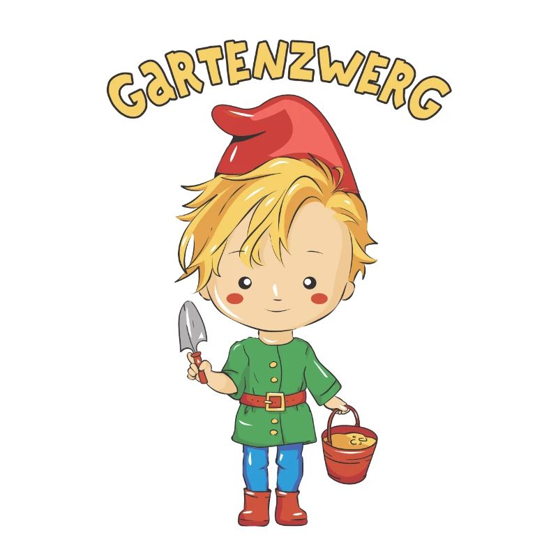 Gartenzwerg Garten Gärtner Junge Gartenhelfer