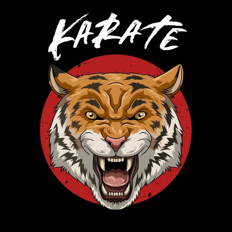 Karate Wütender Tiger