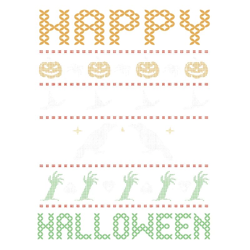 Stitch Pattern Horreur Créatures Joyeux Halloween