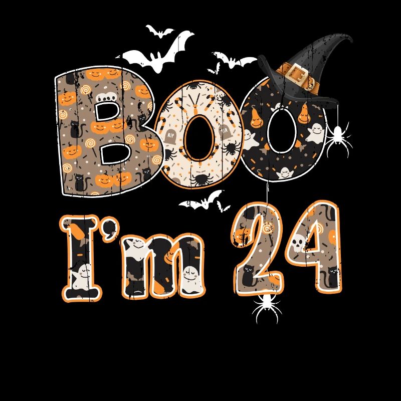 Halloween Pattern Ghost Creatures Birth Age 24