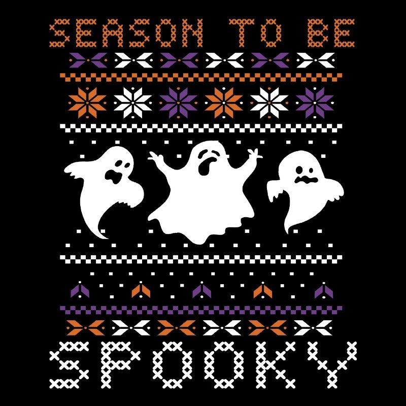 Stitch Pattern Ghost Creatures Spooky Halloween