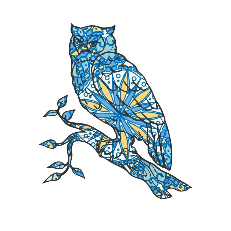 Mandala Owl Geometry Pattern
