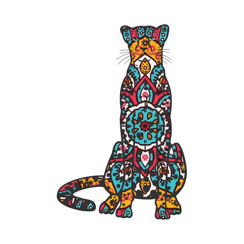 Mandala Cheetah Geometry Pattern