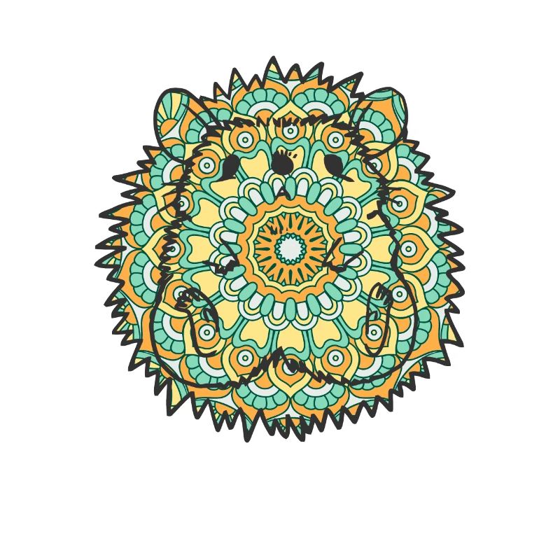 Mandala Hedgehog Geometry Pattern