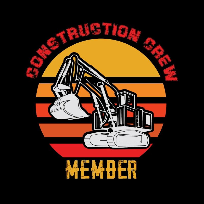 Ouvrier de la construction Équipe de construction d’excavatrices