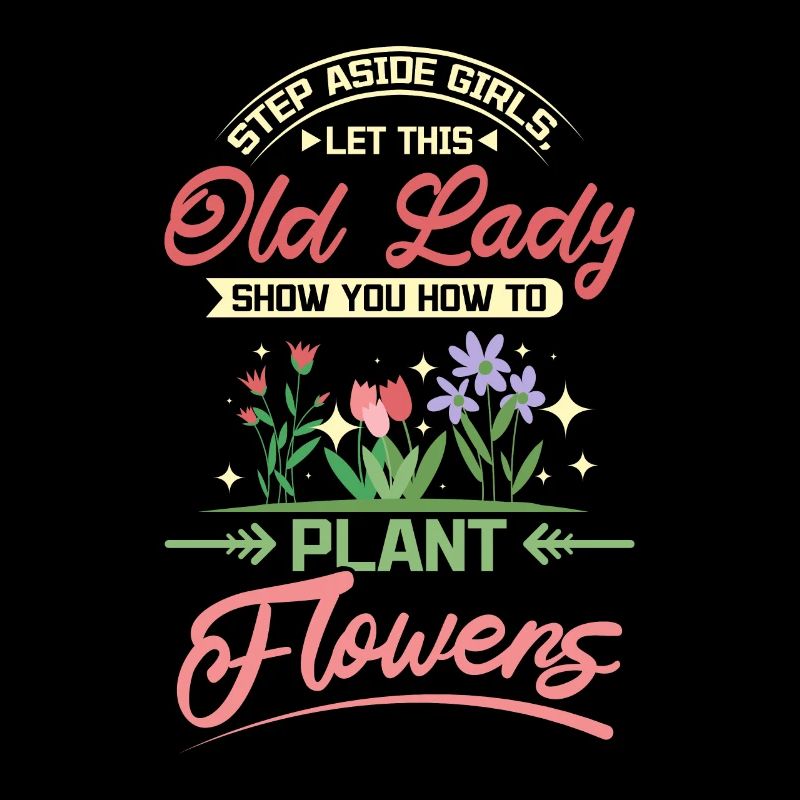 Vieille dame vous montrer comment planter des fleurs