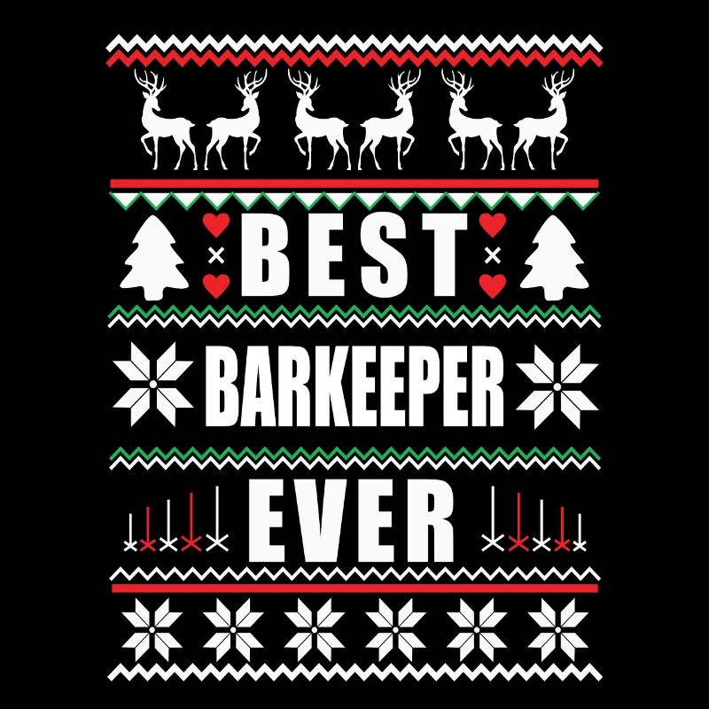 Funny Ugly Christmas Best Bartender Ever