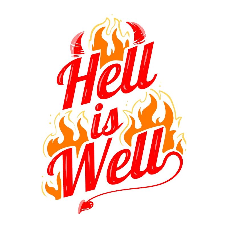Hell Is Well Flames Devils Horns And Tail