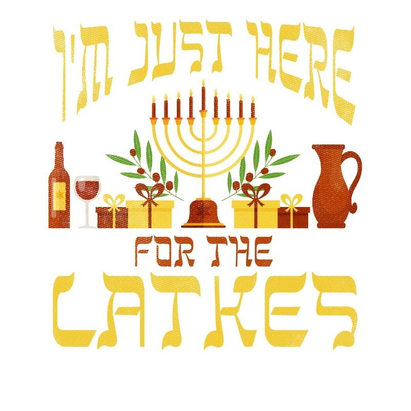 Pour Latkes Juifs de Noël Juifs Hanoukka Éléments