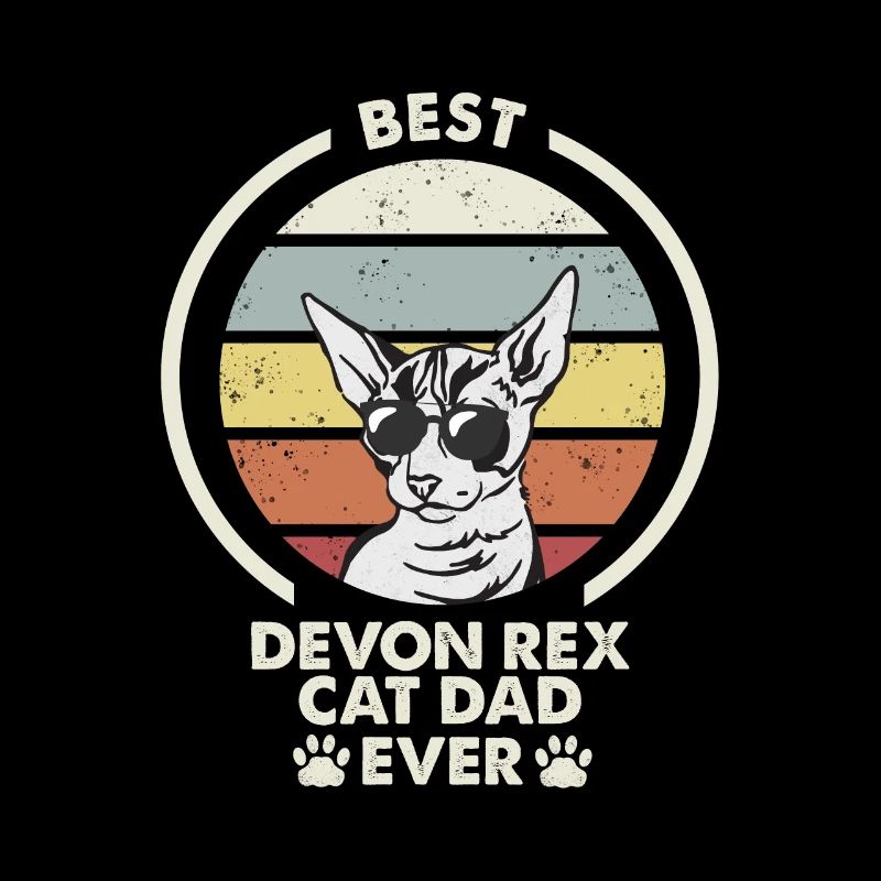 Cat Dad - Devon Rex Cat