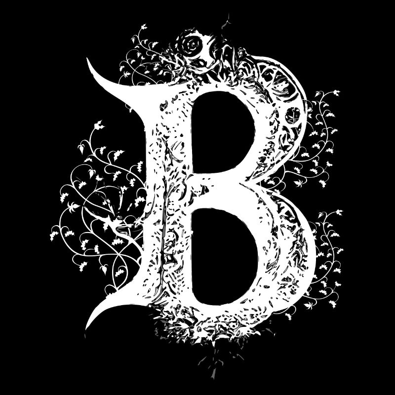 B Monogramm Alphabet Schriftzug Callgraphy GothicN