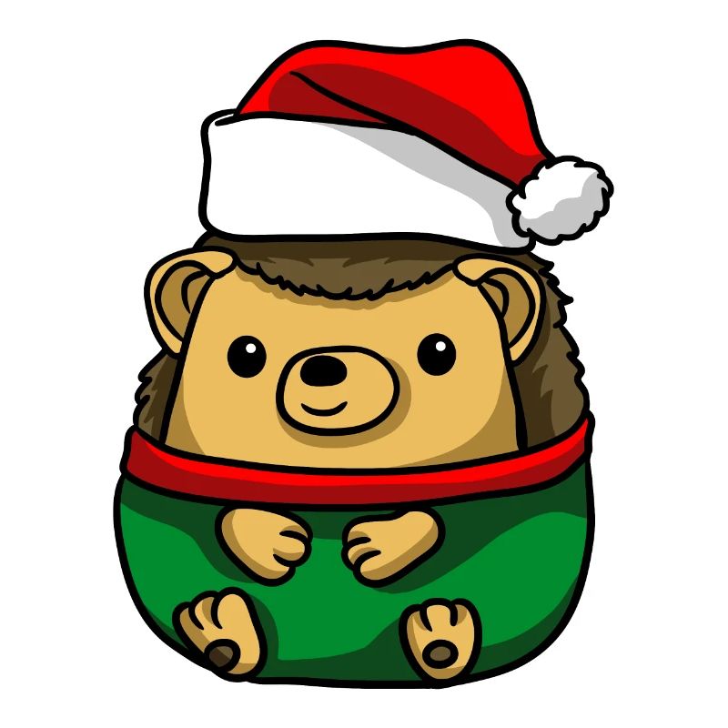 Igel mit Weihnachtsmütze Weihnachtskostüm