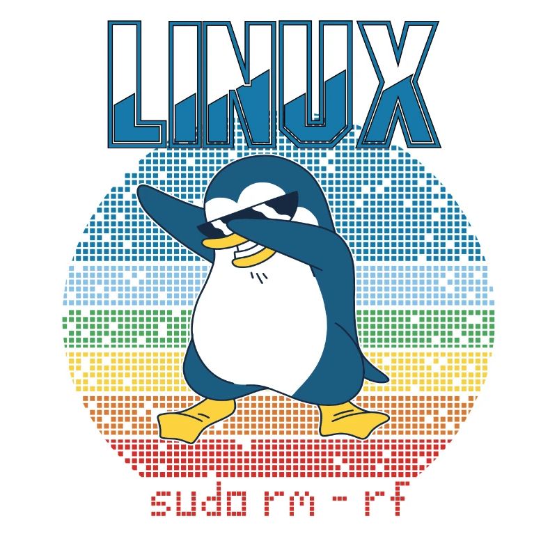 Linux Sudo Root Geek Admin Penguin Nerd Programmer