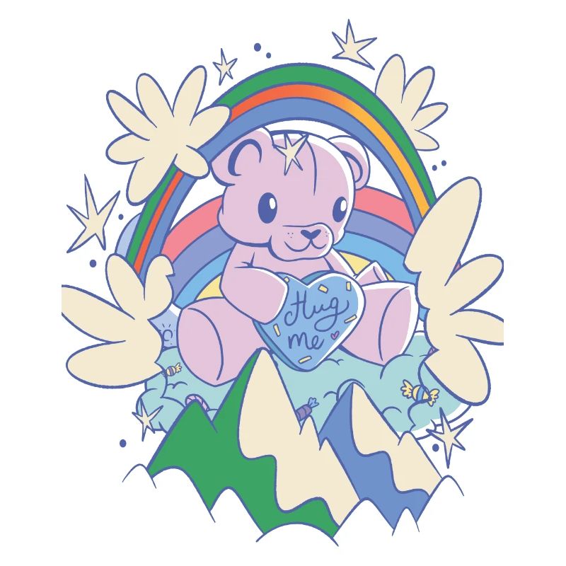Rainbow Hug Me Cute Teddy Hug Time Teddy Bear