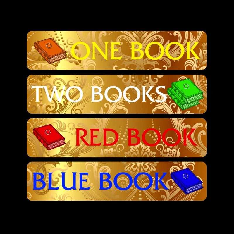 Lesehemd Ein Buch Zwei Bücher Rotes Buch Blau
